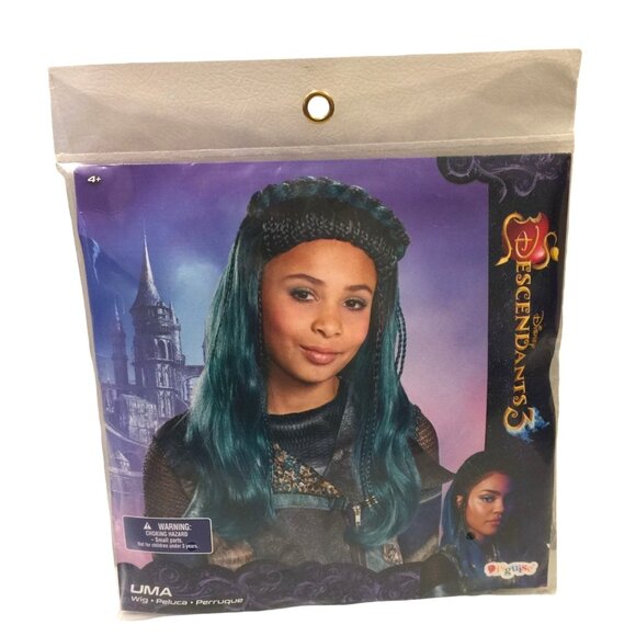 Disney Descendants 3 UMA Ages 4+ Wig Green Braided - Picture 1 of 3